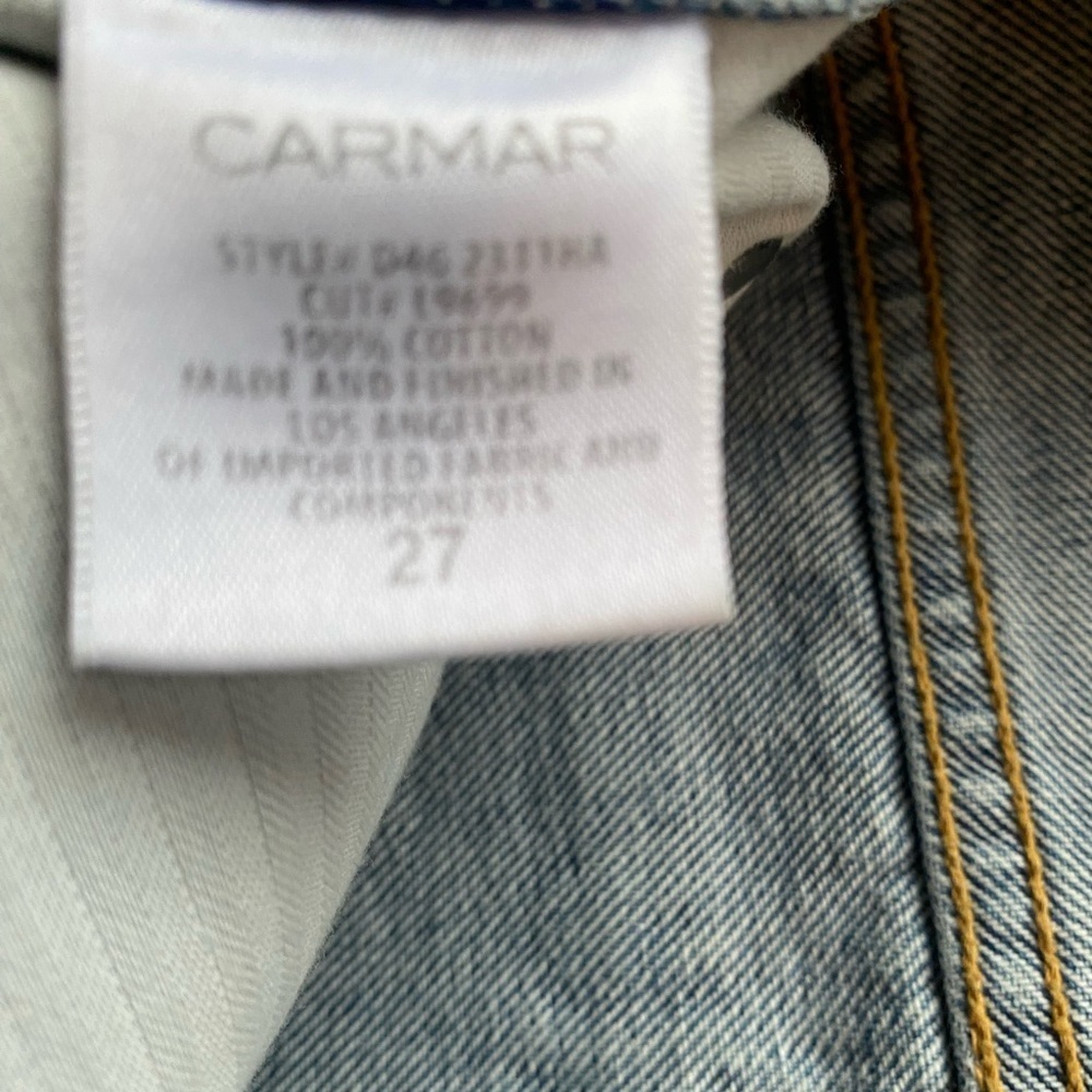 Carmar Delphius Beatrice Harness Distressed Denim Skirt, Size 27 - Picture 10 of 10